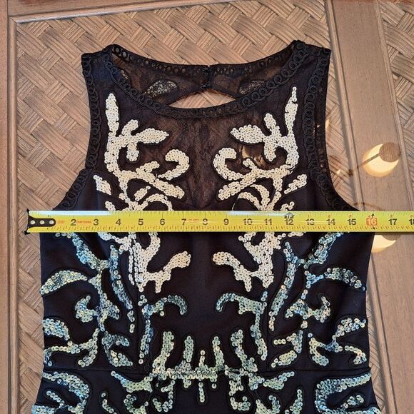 Sue Wong Nocturne Sequin Cocktail Dress NWOT Black Lined sz 10 Special Occasion - Picture 12 of 16